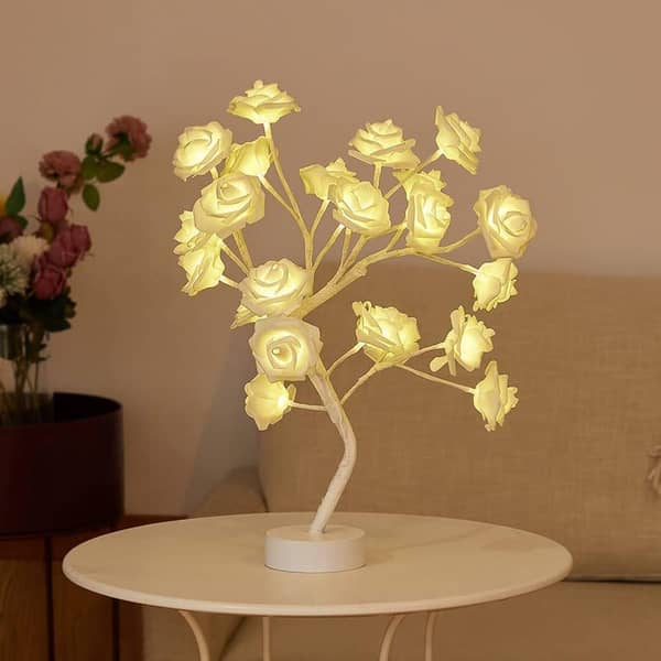 Rosas Led Arbol Con Base